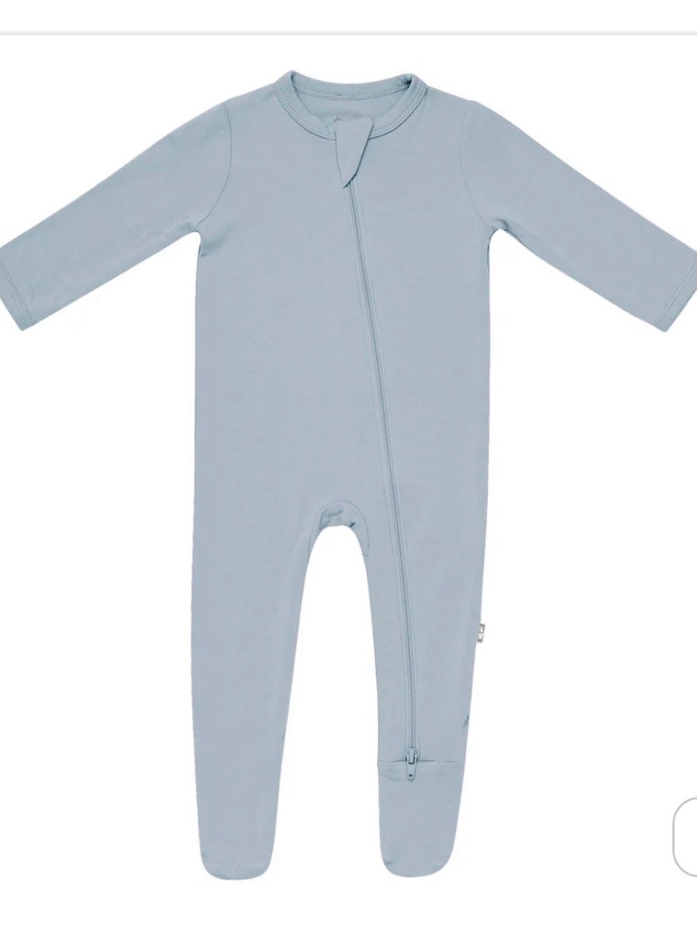 Kyte Baby Zippered Footie in Fog Color- size 0-3 months